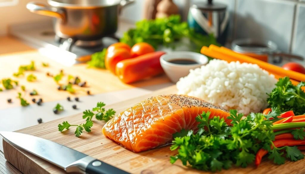 salmon rice recipe