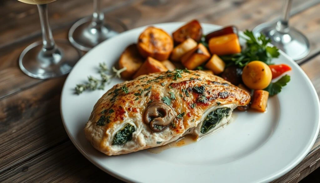 Spinach Mushroom Stuffed Chicken