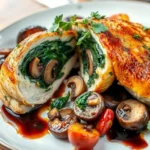 Spinach Mushroom Stuffed Chicken