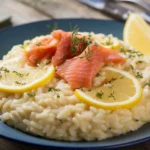 Smoked salmon and lemon risotto